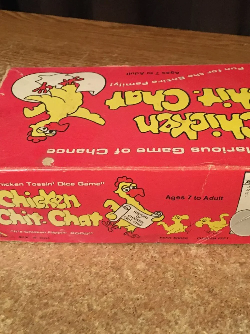VINTAGE CHICKEN CHIT CHAT TOSSIN DICE GAME 1981 A HILARIOUS GAME OF CHANCE